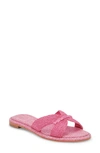 Dolce Vita Women's Atomic Raffia Slide Flat Sandals Women's Shoes In Orchid Raffia