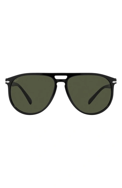 Persol Pilot Sunglasses, 58mm In Black
