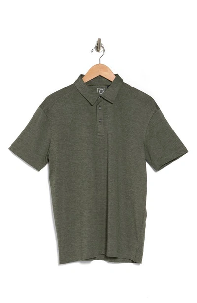 Vintage 1946 Space Dye Tech Polo In Olive