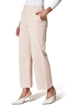 Spanx Stretch Twill Wide Leg Crop Pants In Pale Pink