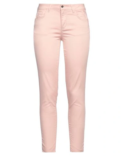 Liu •jo Woman Pants Pink Size 28 Cotton, Polyester, Elastane