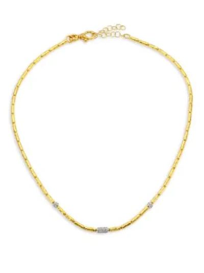 Gurhan Women's Vertigo 24k Gold & Diamond Single Strand Necklace In Yellow Gold