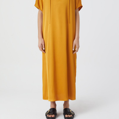 Closed Tunic Maxi Dress In Yellow