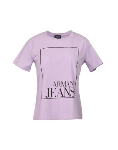 Armani Jeans T-shirt In Lilac