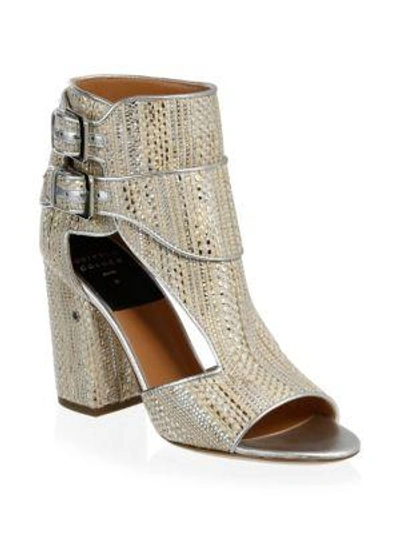 Laurence Dacade Rush Studded Leather Sandals In Natural Silver
