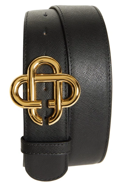 Casablanca Logo-buckle Leather Belt In Black