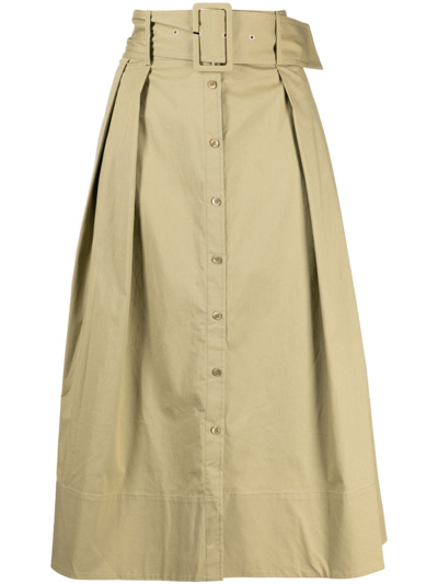 Staud Kingsley Skirt In Brown