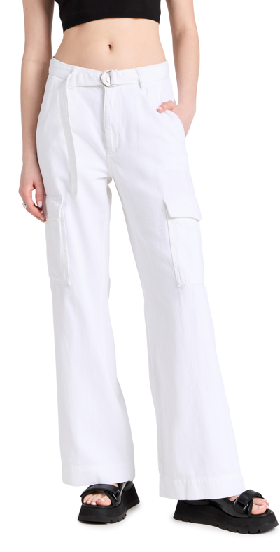 Dl1961 Zoie Wide Leg Relaxed Pants In White