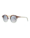 Krewe St. Louis Two-tone Round Mirrored Sunglasses In Multi