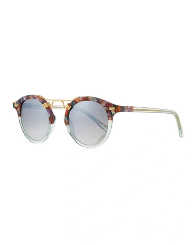 Krewe St. Louis Two-tone Round Mirrored Sunglasses In Multi