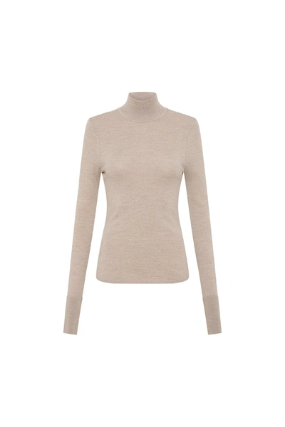 Rebecca Vallance Colm Long Sleeve Top Oatmeal