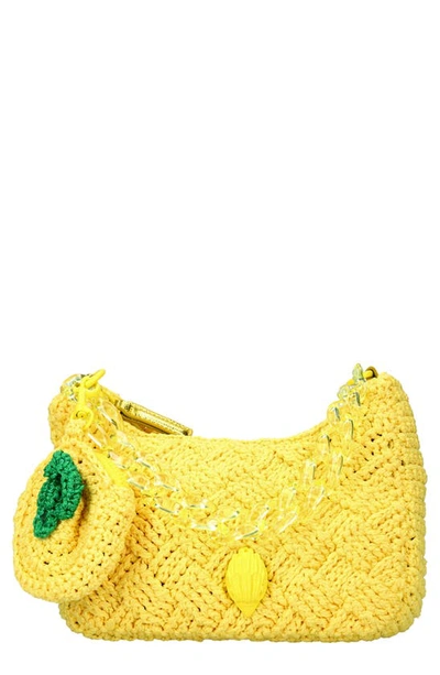 Kurt Geiger Crochet Multi Crossbody Bag In Yellow