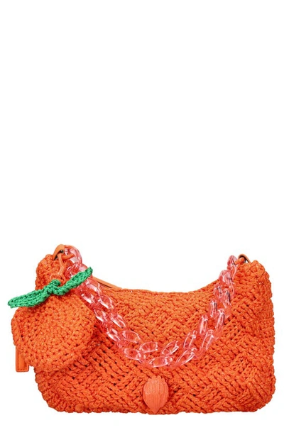 Kurt Geiger Crochet Multi Crossbody Bag In Orange