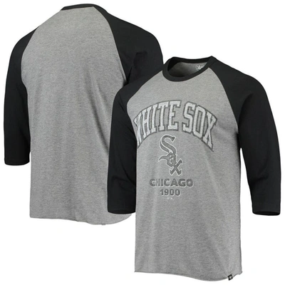 47 ' Heathered Gray/black Chicago White Sox 1900 Inaugural Season Vintage Raglan 3/4-sleeve T-shirt In Heather Gray