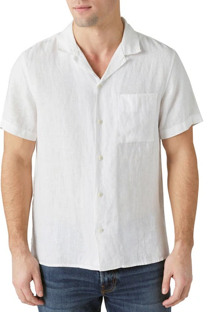 Lucky Brand Short Sleeve Button-up Shirt In Bright White