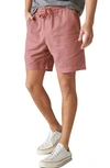 Lucky Brand Drawstring Waist Cotton & Linen Short In Rose Brown