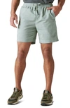 Lucky Brand Men's 7"pull Up Linen Short In Chino Green