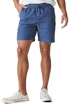 Lucky Brand Men's 7"pull Up Linen Short In Dark Denim