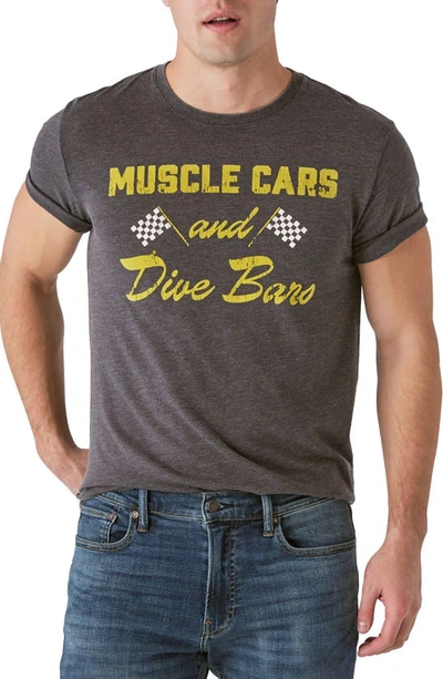 Lucky Brand Muscle Cars Graphic Tee In Jet Black