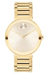 Movado Women's Bold Horizon Goldtone Stainless Steel Watch In Gold / Gold Tone / Taupe / Yellow