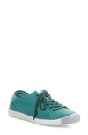 Softinos By Fly London Ica Sneaker In 048 Petrol Smooth Leather