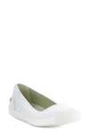 Softinos By Fly London Fly London Ilsa Ballet Flat In 007 White Smooth Leather