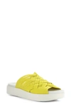 Bos. & Co. Rised Strappy Slide Sandal In Yellow Nabucco