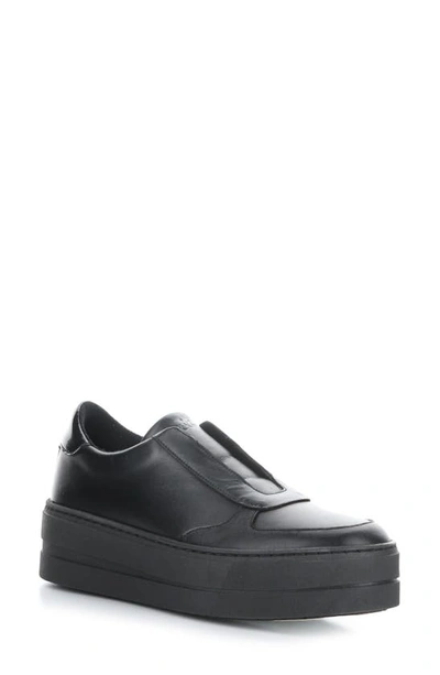 Bos. & Co. Magali Platform Slip-on Sneaker In Black Verona/ Patent