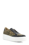 Bos. & Co. Magali Platform Slip-on Sneaker In Black/ Camel Verona/ F
