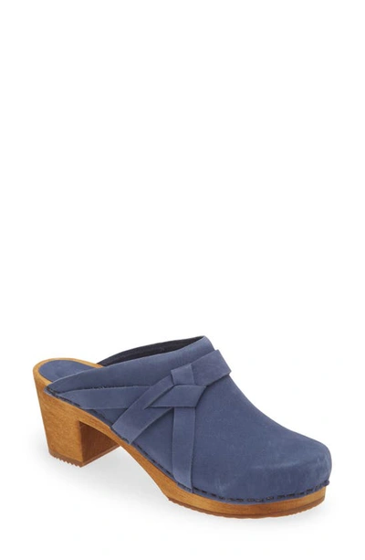 Sanita Manuella Leather Clog In Dove Blue