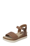 Josef Seibel Clea Braided Sandal In Camel