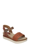 Josef Seibel Clea Braided Sandal In Orange