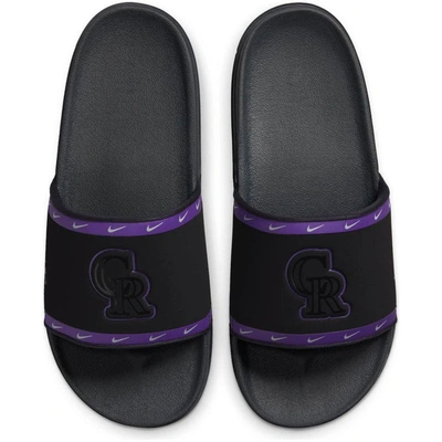 Nike Colorado Rockies Team Off-court Slide Sandals In Black