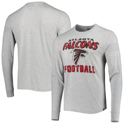 47 ' Heathered Gray Atlanta Falcons Dozer Franklin Long Sleeve T-shirt