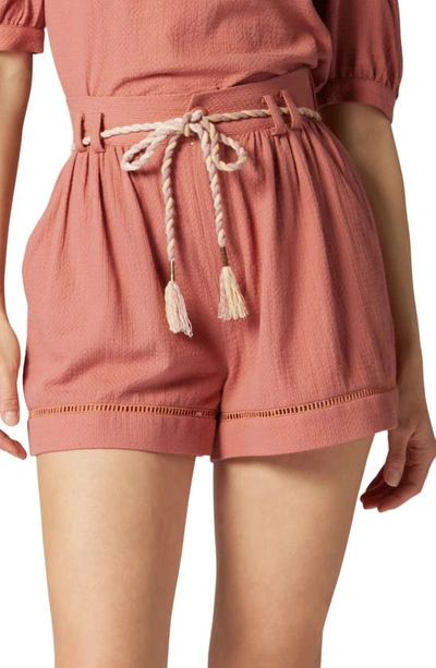 Joie Evelyn Drawstring Shorts In Pink