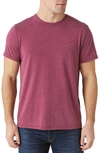 Lucky Brand Venice Burnout Crewneck T-shirt In Beet Red