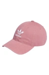 Adidas Originals Relaxed Baseball Cap In Pink Strata/ White