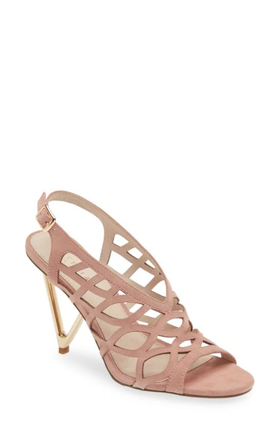 Cecelia New York Charming Slingback Sandal In Sea Shell Pink Suede