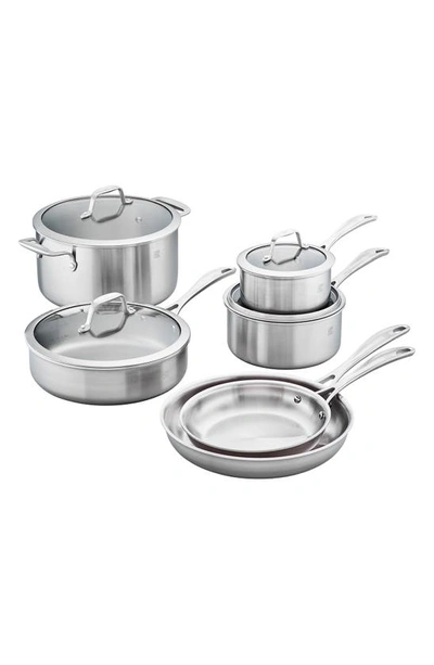 Zwilling Spirit 10-piece Cookware Set In Stainless Steel
