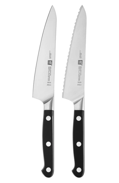 Zwilling Prep Knife 2-piece Set In Black/stainless Steel