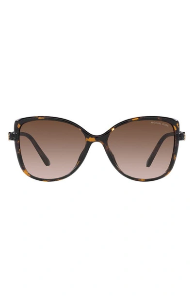 Michael Kors Malta 57mm Gradient Butterfly Sunglasses In Dk Tort