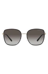 Michael Kors Empire 56mm Gradient Square Sunglasses In Dark Grey