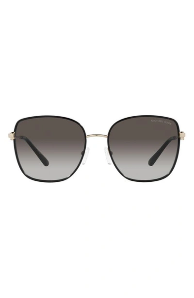 Michael Kors Empire 56mm Gradient Square Sunglasses In Dark Grey
