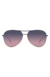 Michael Kors Kona 59mm Gradient Pilot Sunglasses In Rose Gold