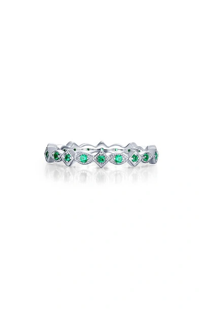 Lafonn Simulated Emerald Eternity Band Ring In Green