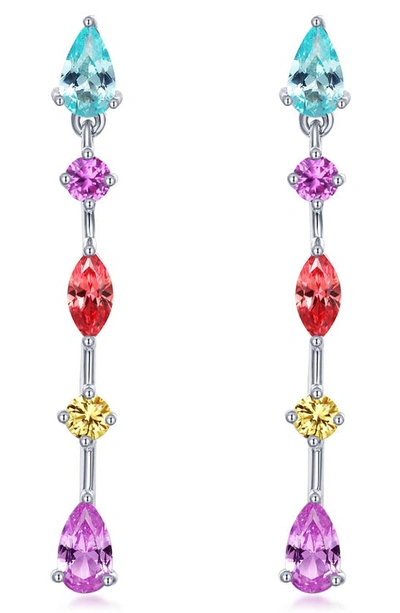 Lafonn Fancy Created Sapphire Drop Earrings In Assorted