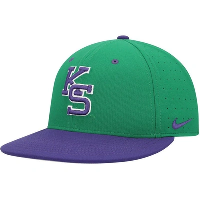 Nike Green Kansas State Wildcats Aero True Baseball Performance Fitted Hat