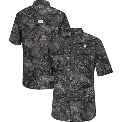 Colosseum Charcoal Providence Friars Realtree Aspect Charter Full-button Fishing Shirt