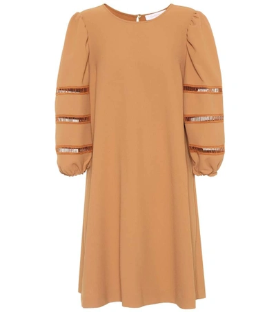 See By Chloé Pouf Sleeve Dress In Brick Brown