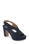 Cordani Taylin Platform Sandal In Navy Suede